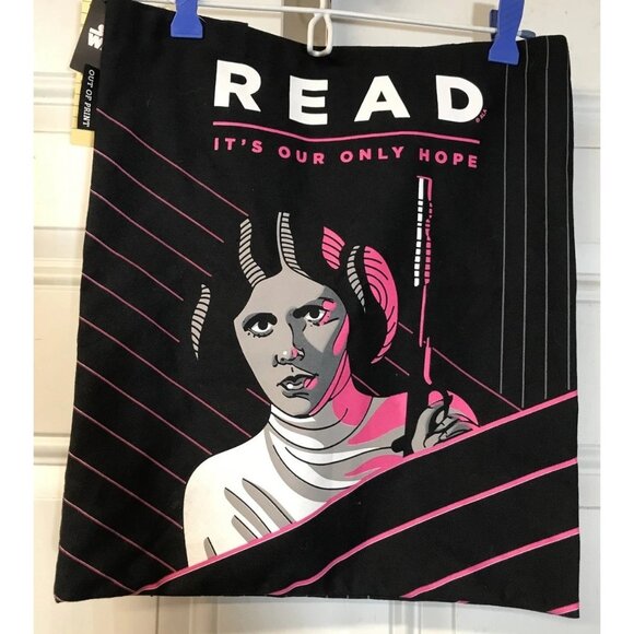 OOP RARE Star Wars Princess Leia READ Tote Bag- NEW! by Out Of Print NWT - Picture 1 of 7